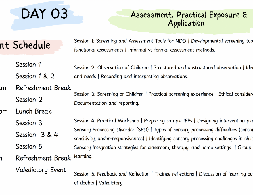 Workshop on Neurodevelopmental Disorders. day 3